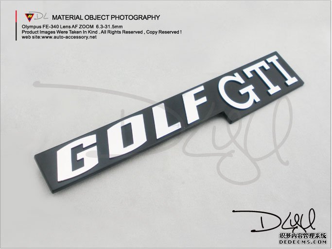 <b>Plastic chrome GOLF GTI car badges auto emblems</b>